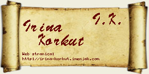 Irina Korkut vizit kartica